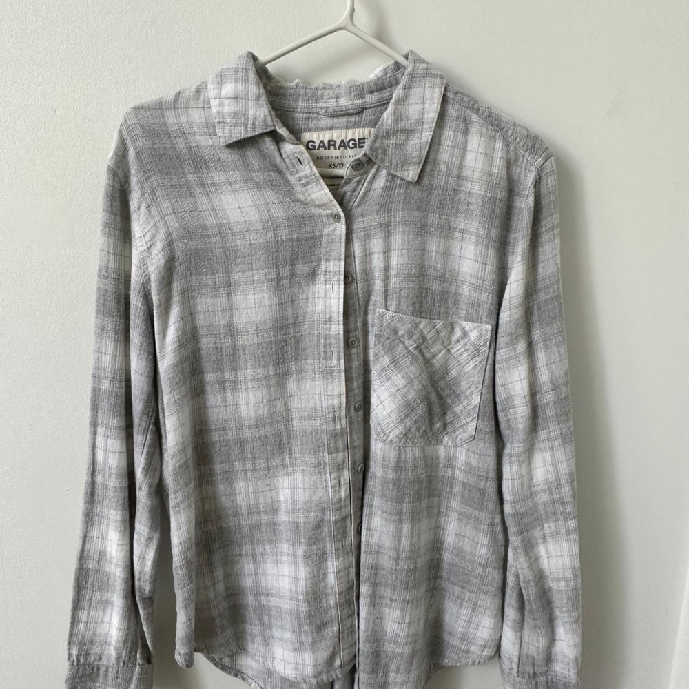 Garage Light Gray Button-Up Shirt